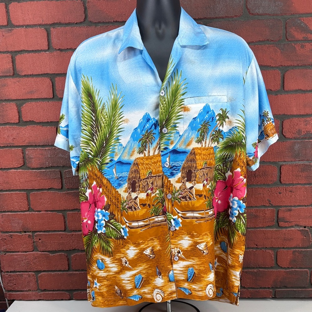 Pacific & Co Shirt Mens Large Tropical‎ Button Down